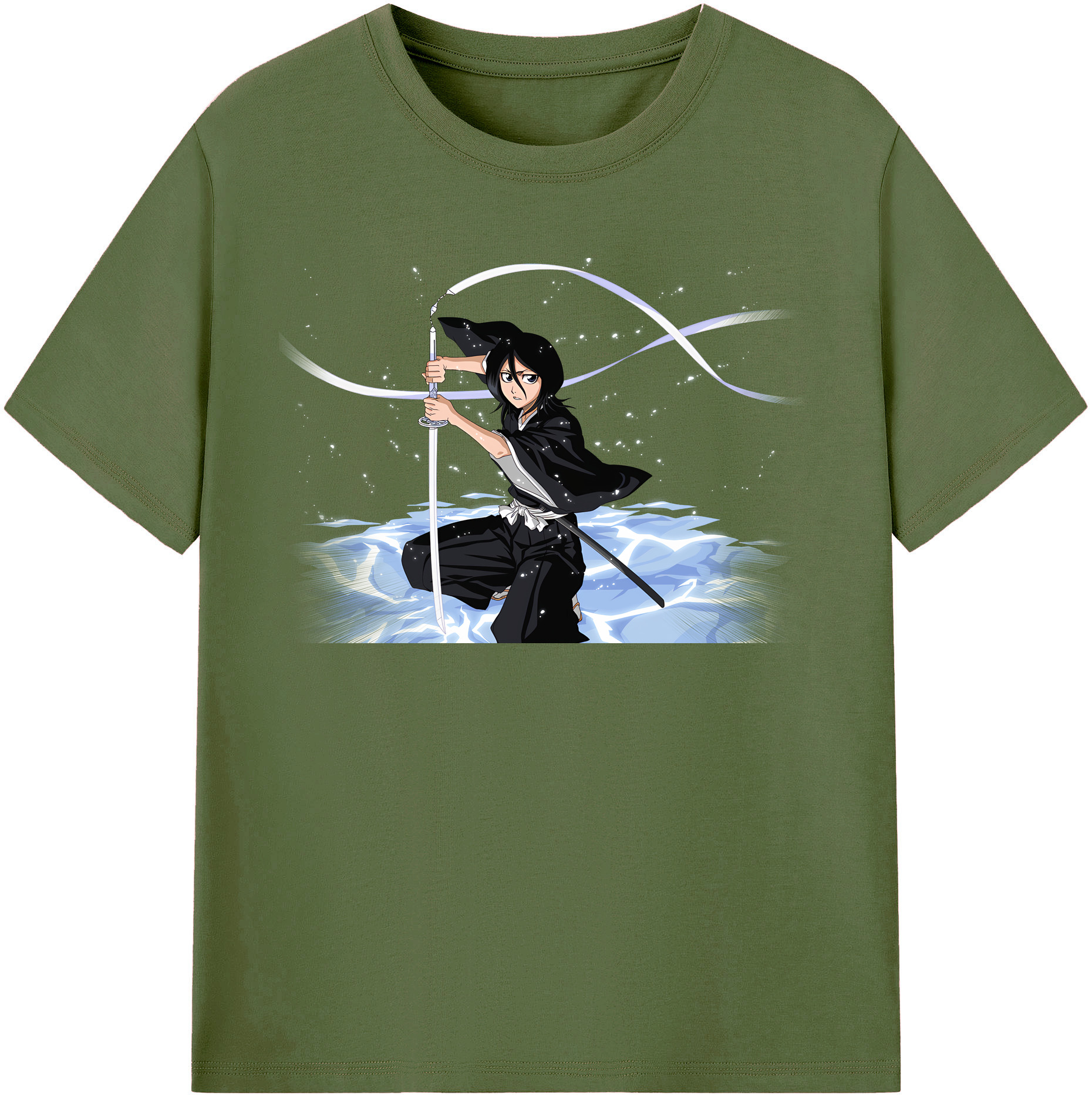 （画像用） ブリーチ 朽木ルキア BLEACH Kuchiki Rukia 綿100％半袖Tシャツ（フロントプリント）